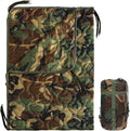 Camo Poncho Liner, Army Blanket, Military Sleeping Bag, with A Compression Carrying Bag, for Traveling, Hiking, Camping, Outdoor Survival, Car Blanket