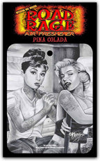 Road Rage Air Freshener - Pina Coloada Scent - Audrey & Marilyn Tattoo