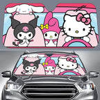 Hello Kitty Car Shade | Hello Kitty Sunshade Car | Carshade Auto Front Windshield Kawaii Kitty Sunshade | 58" X 27.5" | Fits Most Standard Windshields | Officially Licensed