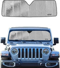 Windshield Sun Shade for Jeep Wrangler 2011-2017, Wrangler JK 2018 Front Window Sunshade - AstraGuard