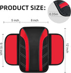 NBTEPEM Red Center Console Cover, Sporty Leather Armrest Cover Cushion with 2 Storage Pockets, Universal Auto Middle Console Protector, Car Interior Accessories for Most SUV, Truck, Sedan Vehicles