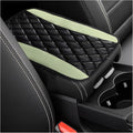 Car Center Console Cushion Pad, Universal Leather Waterproof Armrest Seat Box Cover, Comfortable Auto Armrest Cover Protector, Car Interior Decor Accessories for Most Vehicles (Green)