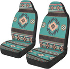 ELEQIN Car Seat Covers Universal High Back Fashion Cushion Protector for Car Truck Suvs,Sedans,Vehicles,Airbag Compatible Front Car Seat Covers 2 Pack Blue Aztec Tribal