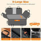 URPOWER 4 in 1 Dog Car Seat Cover for Back Seat, Waterproof Dog Hammock with Mesh Window and Side Flap Pet Car Seat Protector Dogs Backseat Cover for Full Size Trucks