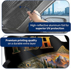 GENANY Viking Windshield Sun Shade for Car SUV Truck (55x30 Inches), Front Window Visor for Windows, Protector Blocks UV