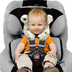 Baby Travel Pillow, Infant Kid's Cushion Soft and Skin Friendly for Car Seat, Pushchair and Stroller (White Avocado)