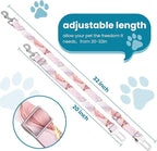 Adjustable pet cat and Dog car seat Belt，The Lanyard is Flexible and Adjustable from 20 to 33 inches (Pink Marble)