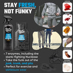 DadMode Laundry Stain Remover | 7-Enzyme Spray for Deep, Aged, Set-In Clothing Stains | Enzyme Booster Cleans Bodily Fluids, Oil, Wine, Turmeric | Sandalwood & Suede | 16oz Bottle + Refill Pouch