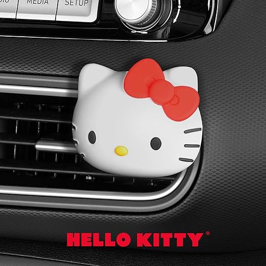 Sanrio Hello Kitty Car Air Freshener for Cars Trucks SUVs, Hello Kitty and Friends Cute Car Accessories for Women Car Decor Hello Kitty Car Accessories, Replaceable Scent Pods - Tropical Fruit Scent