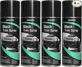 NADAMOO Automotive Black Trim Spray Paint, 4 Cans, Instantly Revives Color for Car Plastic Vinyl Rubber, Vehicle Exterior and Interior Plastic and Trim Restorer Aerosol Paint Can, Satin Finish