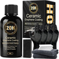 Ceramic Coating for Cars, 20H High-Grade Graphene Coating for Automobiles, Complete Detailing Kit, 10+ Years of Lasting Defense, Intense Glossy Look, Use After Washing & Polishing, 70ml