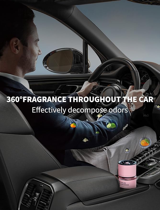 Kwak's Long Lasting Car Air Freshener - Aromatherapy for Car, Office,Home,160ML Natural Scents Air Fresheners for Men or Women(Pink, Gardenia)