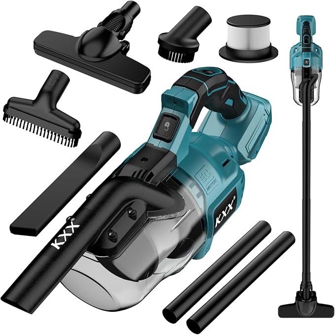 Cordless Vacuum for Makita 18V Battery, 5 in 1 Handheld Electric Vacuum Cleaner with 500W Powerful Motor, 46 CFM Portable Hand Vacuum with Filtration HEPA for Floor, Carpet, Car (Battery Not Included)