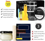 SEISSO Leather Repair Kit for Furniture, Black Vinyl Repair Kit with Mink Oil, Car Interior Leather Recoloring Balm for Scratches, Fading Shoes, Car Seat, Sofa