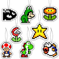 Pounchi Pixel Cartoon Car Air Freshener Cards (8 Pack Refreshing Ice Scent) Video Game Accessories for Car Interior Hanging Gift Rearview Pendant Supplies