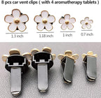Car Air Freshener Vent Clips for Women 8 Pieces Cute Car Vent Clips Decorations Daisy Flower Car Accessories Air Freshener Clips for Christmas Anniversary Girls Gift (8 pcs white pink)