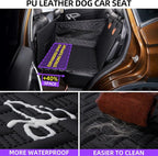 Large Dog Car Seat,PU Leather Back Seat Extender for Dogs,Waterproof Dog Seat Cover for Backseat, Pet Bed for Car Hammock