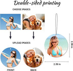 5pcs Custom Air Fresheners with Picture - Personalized Double Sided Photo Text Air Freshener for Car Wardrobe Bathroom Hanging Ornaments
