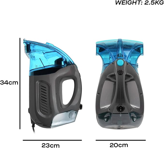 Hausmeister Hydroflex Portable Carpet Cleaner Machine, Upholstery Cleaner Machine for Couch, Car Seats & Pet Stains, 500W Powerful Handheld Deep Cleaner with 3 Brush Heads
