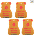 Happy Wax Bronzed Coconut Hanging Car Cub Air Freshener - Scented and Infused with Natural Essential Oils - Cute 4-Pack