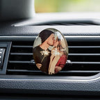 Custom Crystals Car Air Vent Clip with Photo Personalized Picture Car Air Freshener Clips Interior Car Accessories Decoration for Men Women