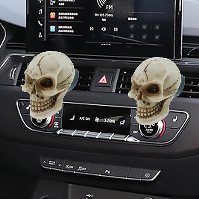 Skull Car Air Fresheners Cute Cool Funny Air Conditioning Vent Perfume Diffuser Decoration Interior Car Accessories 2 pcs