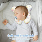 Baby Neck Pillows - Upgraded Toddler Travel Cushion for Toddler Head and Neck, Infant Neck Pillow for Car Plane Stroller Pushchair - Rainbow B