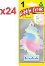 Car Freshner U1P10282 Little Trees Cotton Candy Air freshener, 24 Pack