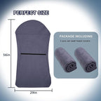 Car Seat Towel Cover, 2pcs Universal Front Seat Protector for Cars, SUVs and Trucks, Sweat Towel Car Seat Cover for Gym, Yoga, Swimming, Pets and Family Travel, Purple Gray