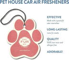 One Fur All Pet House Car Air Freshener - Vanilla Sandalwood/Vanilla Crème Brulee Pack of 4 - Pet-Friendly Air Freshener For Small Spaces & Car - Odor Eliminating Freshener