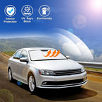 Windshield Sun Shade Custom Fit for 2013-2018 Volkswagen VW Golf MK7 Accessories Foldable Sunshade Sun Blocker Protect Car from Sun Rays & Heat Damage Keep Car Cooler