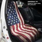 Waterproof Sweating Car Seat Cover for Post Gym Workout, Running, Swimming, Beach and Hiking, Universal Fit Non-Slip Bucket Seat Protector for Cars SUV Trucks, Machine Washable (Flag)