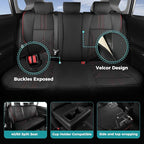 for Toyota RAV4 Seat Covers 2013 2014 2015 2016 2017 2018 RAV 4 XLE SE Limited Platinum Adventure (not for LE&Hybrid) - Custom Leather Car Seat Covers Full Set - BlackRed
