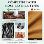 Leather Color Restorer, Leather Recoloring Balm, Scratch Remover, Leather Dye, Leather Paint with Leather Conditioner, Leather Repair Kit for Furniture Couches Car Seats Shoes, Dark Gray