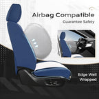 Coverado Seat Covers, Car Seat Covers Full Set, Leather Seat Covers for Cars, Car Seat Protector, Black Car Seat Covers Front Seats and Back Seats Universal Fit for Most Cars White