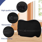Lumbar Support Pillow for Office Chair, Cooling Car Lumbar Pillow Lower Back Pain Relief,Memory Foam Back Cushion with Adjustable Straps,Ergonomic Chair Back Pillow for Gaming Chair,Car(Gray Cooling)