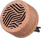 PartyKindom Car Aromatherapy Device - Wooden Aroma Diffuser Clip for Essential Oils Compact Air Freshener for Car Vent Elegant Design