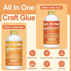 Crafts Sealer Gloss Matte Finish, 400ml All Purpose Craft Glue, Varnish, and Finish, All in One Craft Glue for Wood, Paper, Acrylic Paints, Ceramics, Fabrics, Clay