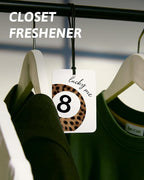 Pink Leopard Print Car Air Freshener 4 Pcs, Trendy Cheetah Lucky 8 Ball Hanging Air Freshener for Cars Closet Drawer Books, Preppy Girly Car Accessories Mirror Decor for Women