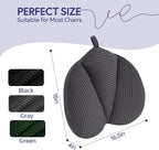 Lumbar Support Pillow for Recliner, Back Support Pillow for Office Chair, Back Cushion with Shredded Foam for Back Pain Relief & Reading, Lumbar Cushions for Couch, Sofa Seat, Car, Grey