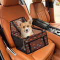Dog Car Seat for Small Dogs Under 30 lbs - Easy to Clean, Dirt Resistant & Anti-Scratch Durable with Storage Pockets, Compatible with Dog seat Belt, Cold Pat Optional(Coffee)