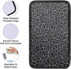 Dreaweet Black Leopard Print Car Center Console Cover Cheetah Print Car Accessories for Women Arm Rest Cover for SUV Sedan Non-Slip Comfortable Car Armrest Cover Pad,Easy to Install