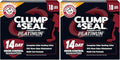 ARM & Hammer Clump & Seal Platinum Cat Litter, Multi-Cat, 14-Day Odor Control, Rock-Hard Clumps, 18 lbs – Powerful Odor Eliminator with Baking Soda (Pack of 2)