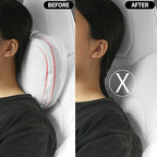 Car Headrest Pillow for Driving, Dual-Sided Leather Design Neck Pillow, Breathable Softness Neck Support, Universal Fit Head Rest Travel Pillow, White, 2 Pack