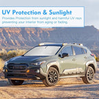 Windshield Sun Shade for Subaru Crosstrek Window Sunshade Fit 2018-2025 2026 Subaru Crosstrek 2.0i, 2.0i Premium, 2.0i Limited Wagon Front Window Shade Sun Visor Blocks UV Keep Car Cooler