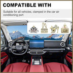4PCS Bling Air Freshener Vent Clip, Crystal Rhinestone Heels Bag Crown Perfume Bottle Dashboard Air Vent Trim Clips, Cars Accessories Interior Decor (Gold)