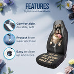 GENANY Funny Pitbull Car Seat Covers Set of 2, Dog Breathable Front Seat Covers for Truck Sedan SUV, Funny Dog Car Accessories, Pitbull Gift for Women Men