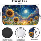 Windshield Sun Shade, Car Sun Shade Windshield, Reflector Sunshade Offers Ultimate Protection for Car Interior, Reflective Polyester Blocks Heat for Sedans, Mini SUVs, Hatchbacks - 57 x 31.5 inches