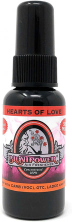 BluntPower (Hearts Of Love, 1 Pack) Concentrated Odor Eliminator & Diffuser Oil - Room Deodorizer, Odor Eliminator, Air Freshener - Premium Oil Based Air Freshener