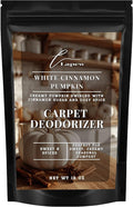 Lapew White Cinnamon Pumpkin Carpet Deodorizer Powder - Pet Safe Freshener for Vacuuming | Scented Odor Eliminator for Home | 16 oz
